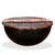 Coffee Table Solid Reclaimed Wood Black Bowl Shape