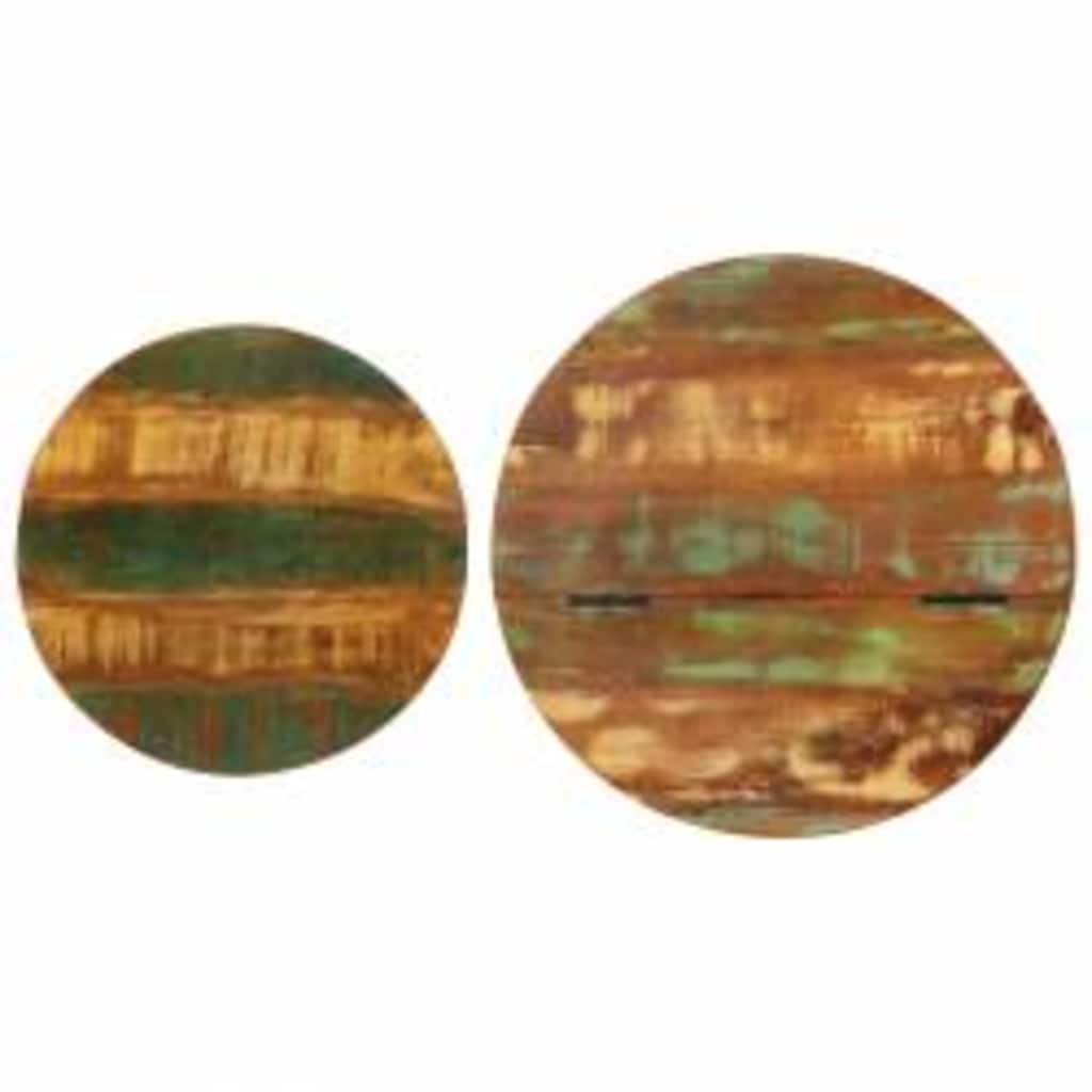 Coffee Table Solid Reclaimed Wood Black Bowl Shape