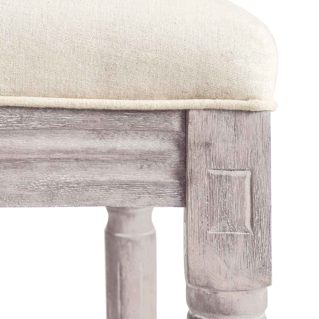 Bar Chairs 2 pcs White Linen