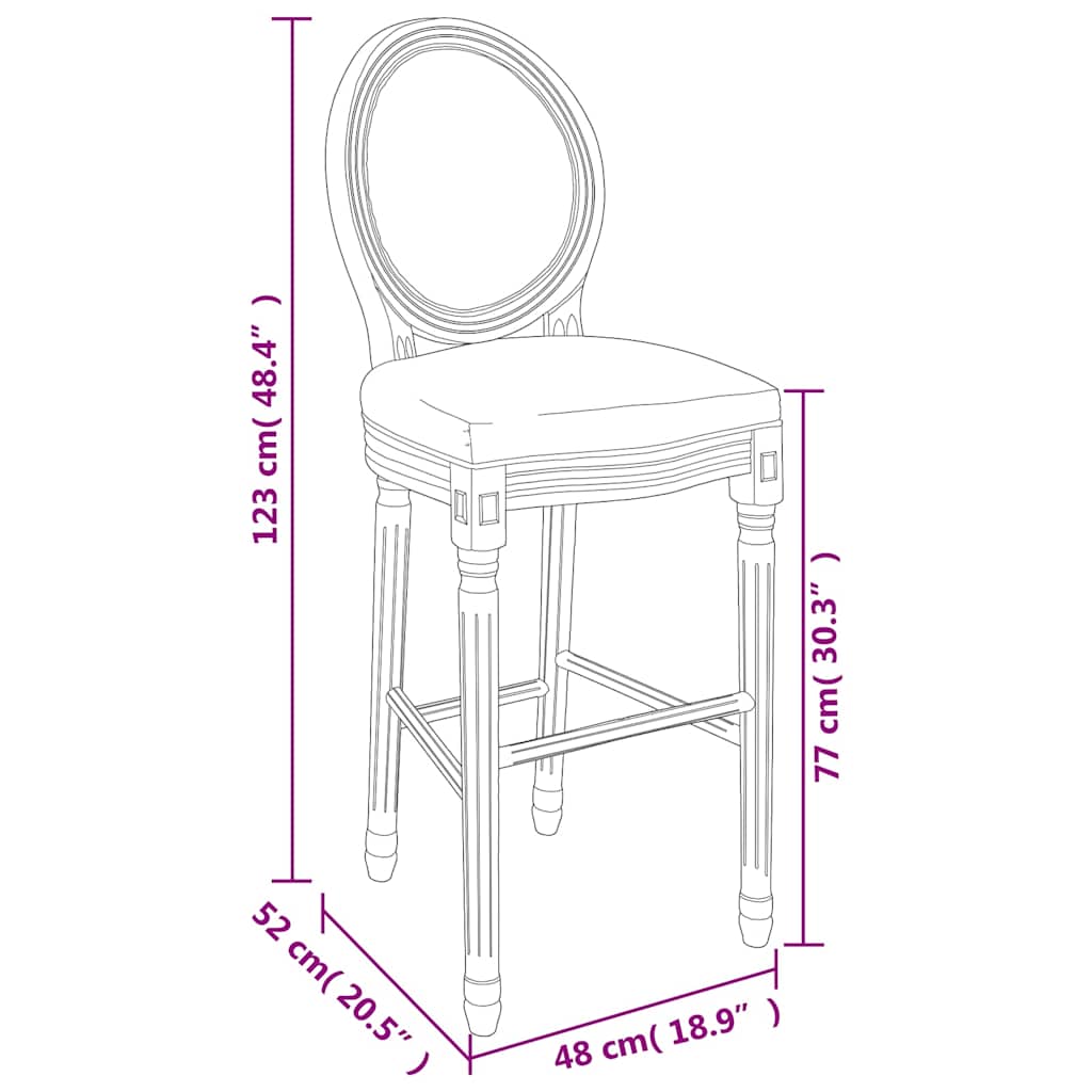 Bar Chairs 2 pcs White Linen