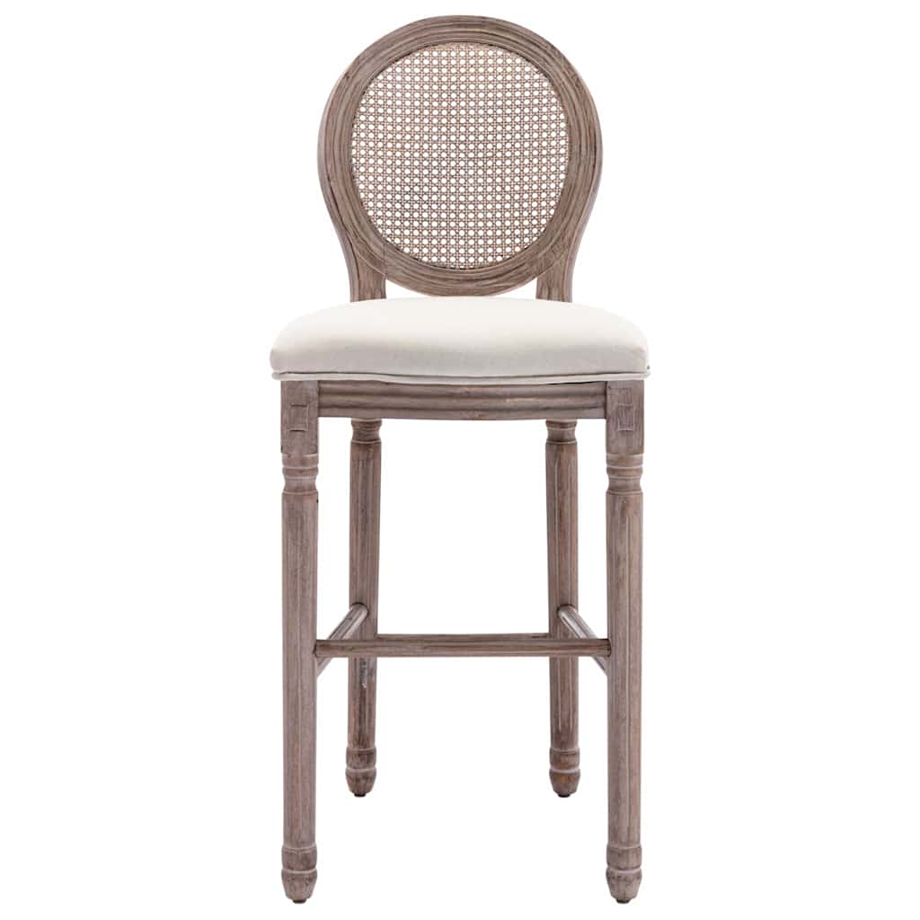 Bar Chairs 2 pcs White Linen