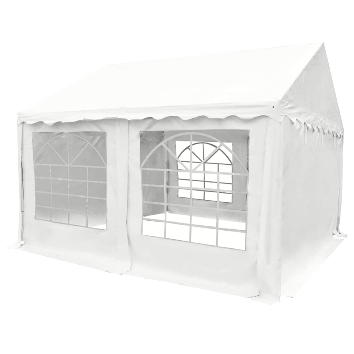 Party Tent White 400 x 300 x 282 cm PVC and galvanised steel