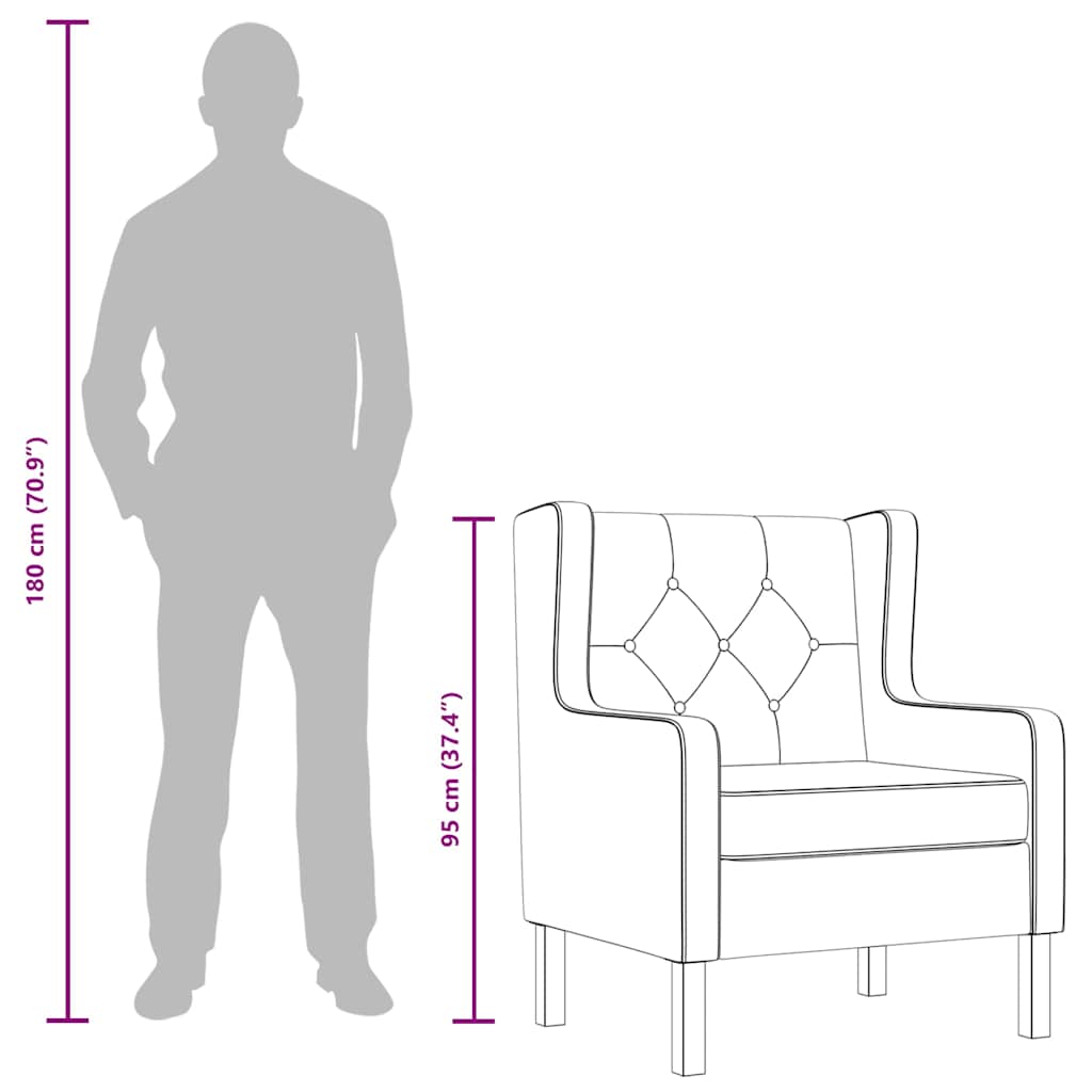 Armchair Grey Fabric