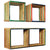 Wall Shelf Set 3 pcs Multicolour Solid Reclaimed Teak