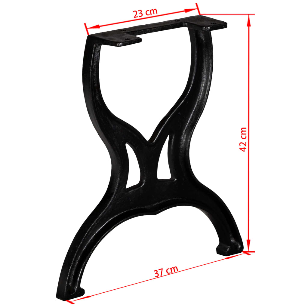 Bench Legs 2 pcs X-Frame Cast Iron