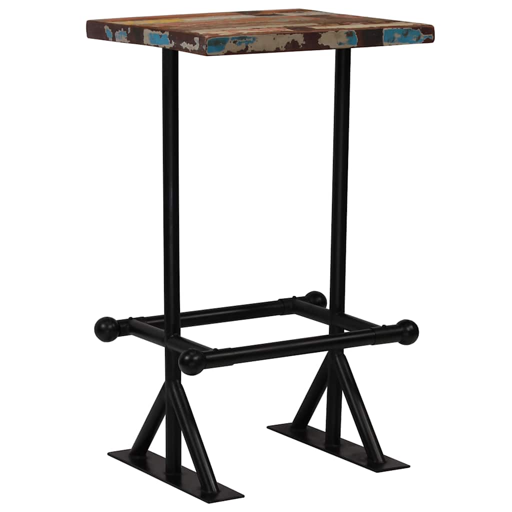 Bar Set 3 Piece Solid Reclaimed Wood Multicolour