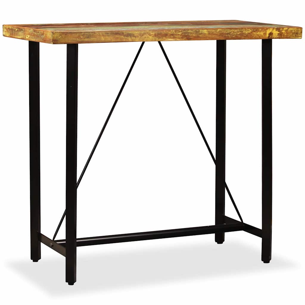 Bar Table 120x60x107 cm Solid Reclaimed Wood