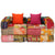 2-Seater Modular Pouffe Patchwork Fabric