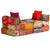 3-Seater Modular Pouffe Patchwork Fabric