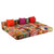 3-Seater Modular Pouffe Patchwork Fabric