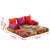 2-Seater Modular Pouffe Patchwork Fabric