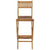 Folding Outdoor Bar Stools 2 pcs Solid Teak Wood