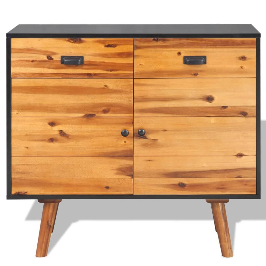 Sideboard Solid Acacia Wood 90x33.5x83 cm