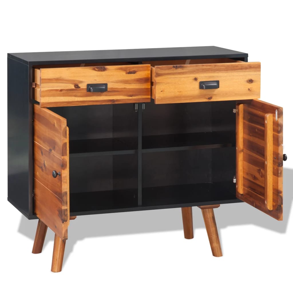 Sideboard Solid Acacia Wood 90x33.5x83 cm