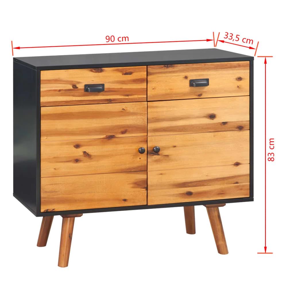 Sideboard Solid Acacia Wood 90x33.5x83 cm