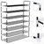 Shoe Rack with 7 Shelves Metal and Plastic Black