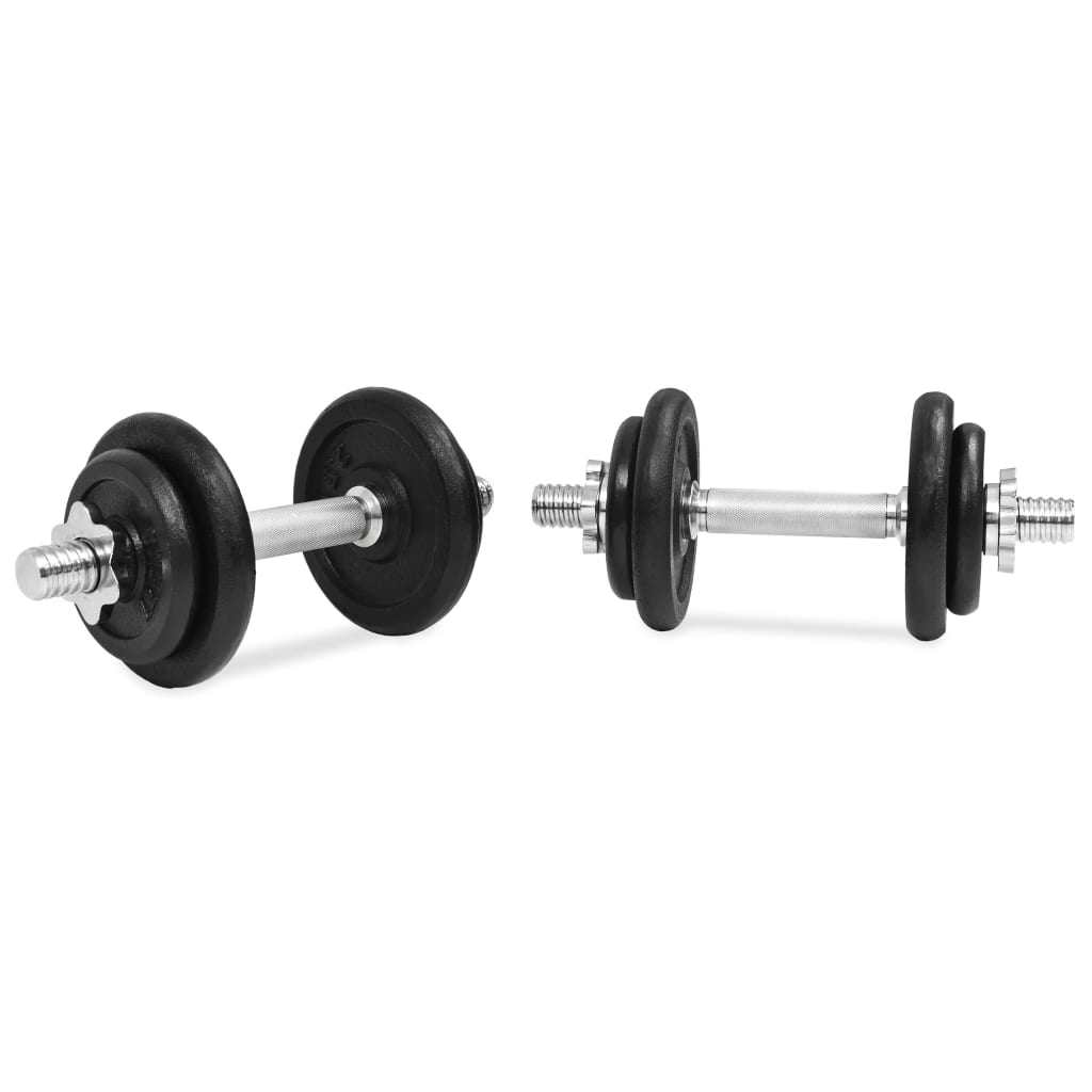 14 Piece Dumbbell Set 20 kg Cast Iron