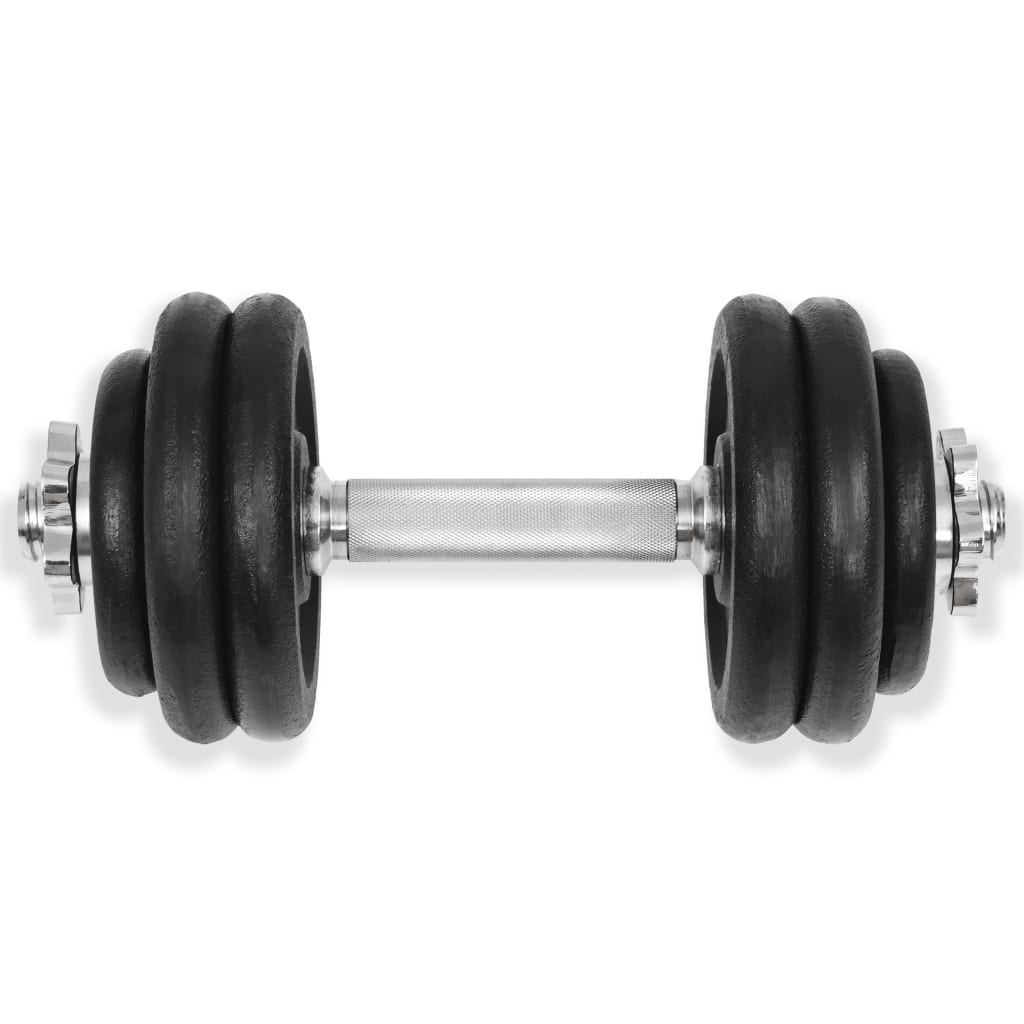 18 Piece Dumbbell Set 30 kg Cast Iron