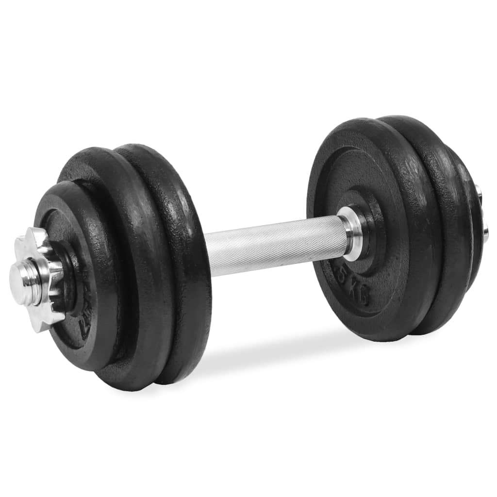 18 Piece Dumbbell Set 30 kg Cast Iron