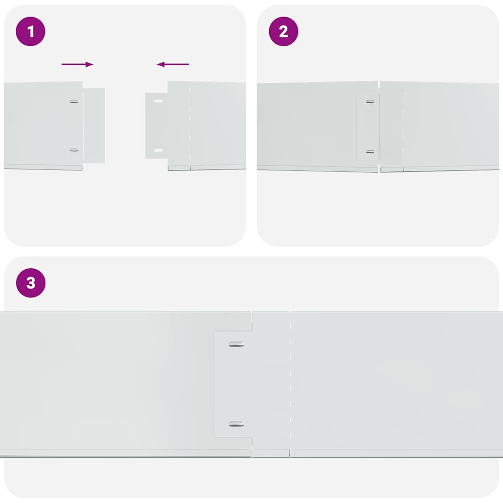 Lawn Fence 10 pcs Galvanised Steel 100x20 cm