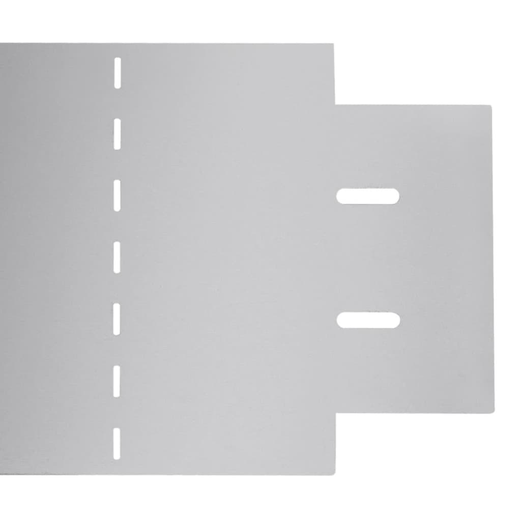 Lawn Fence 20 pcs Galvanised Steel 100x20 cm