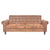 Convertible 2-Seater Sofa with Armrests Artificial Suede Brown