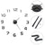 3D Wall Clock Modern Design 100 cm XXL Black