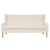 Sofa Set 2 Pieces Fabric Cream White