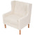 Sofa Set 2 Pieces Fabric Cream White