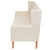 Sofa Set 2 Pieces Fabric Cream White