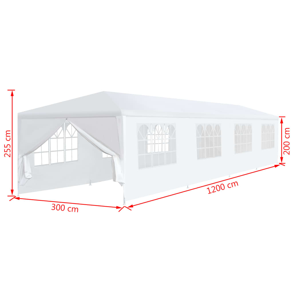 Garden Marquee 3x12 m White