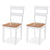 Dining Set 3 Pieces MDF and Rubberwood White