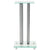 Speaker Stands 2 pcs Tempered Glass 2 Pillars Design Silver