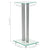 Speaker Stands 2 pcs Tempered Glass 2 Pillars Design Silver