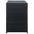 Double Wheelie Bin Shed Poly Rattan Black 148x80x111 cm