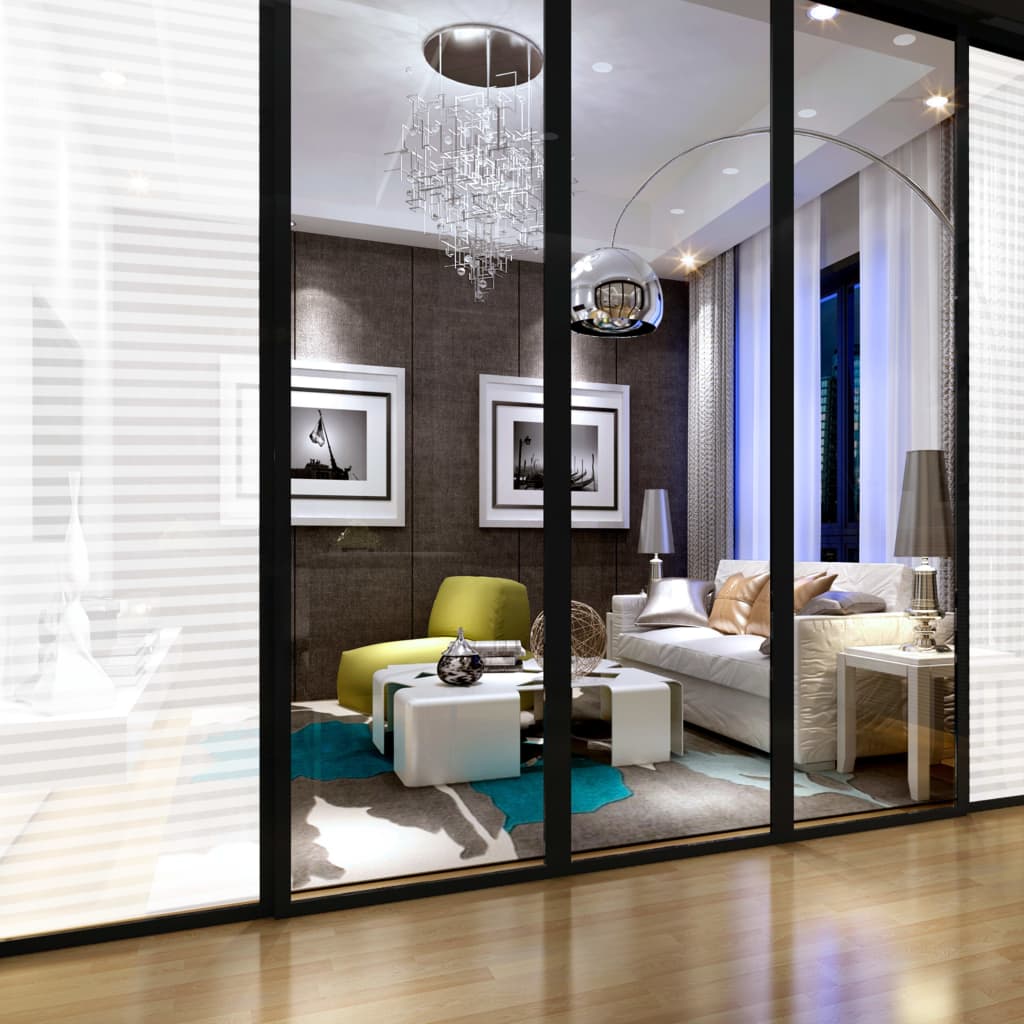 Window Film Frosted Stripes Design 0,9x5 m PVC