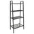 Ladder Bookcase 4 Tiers Metal Black