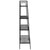 Ladder Bookcase 4 Tiers Metal Black