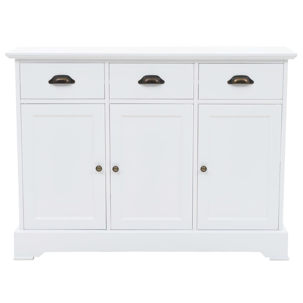 Sideboard with 3 Doors MDF and Pinewood 105x35x77.5 cm