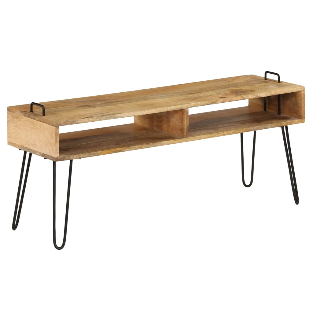 TV Stand Solid Mango Wood 110x35x45 cm
