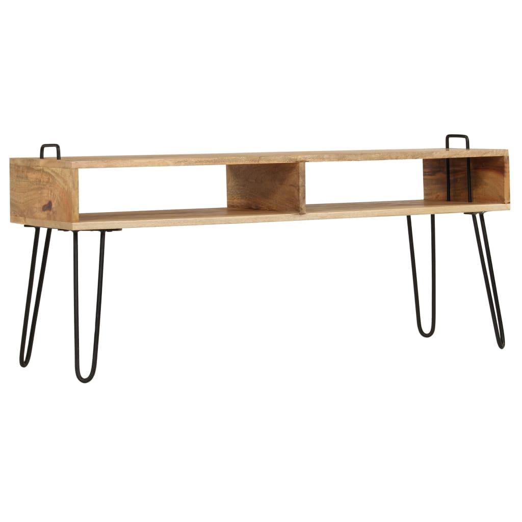 TV Stand Solid Mango Wood 110x35x45 cm