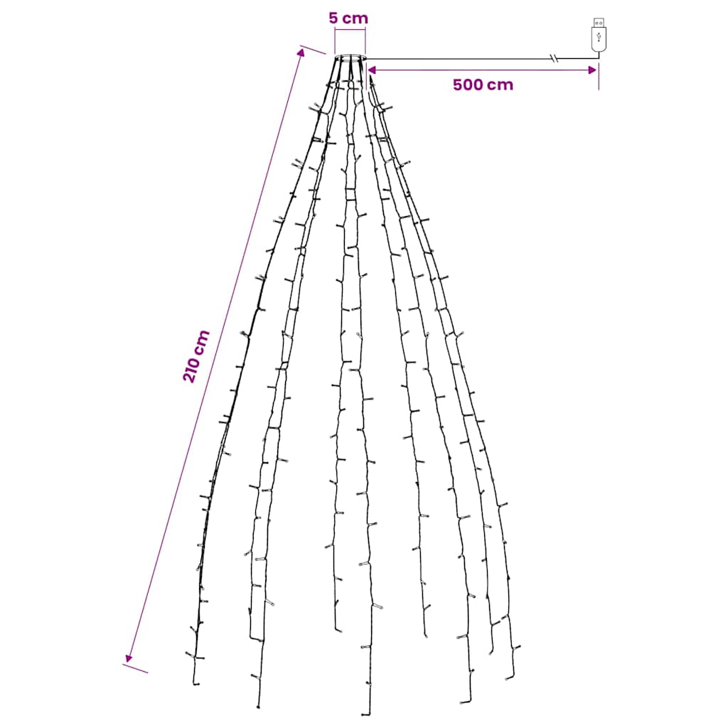 Christmas Tree Net Lights with 210 LEDs 210 cm