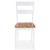 Dining Chairs 6 pcs White Solid Rubber Wood