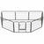 Dog Playpen 8 Panels Steel 80x60 cm Black