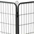 Dog Playpen 8 Panels Steel 80x60 cm Black