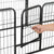 Dog Playpen 8 Panels Steel 80x60 cm Black