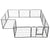 Dog Playpen 12 Panels Steel 80x60 cm Black