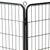 Dog Playpen 12 Panels Steel 80x60 cm Black