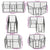 Dog Playpen 8 Panels Steel 80x100 cm Black