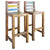 Bar Stools 2 pcs Solid Reclaimed Wood